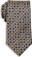 Oak Hill Premium by DXL Big & Tall Vintage Medallion Silk Tie