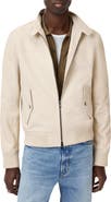 John Varvatos Nathan Distressed Suede Bomber Jacket