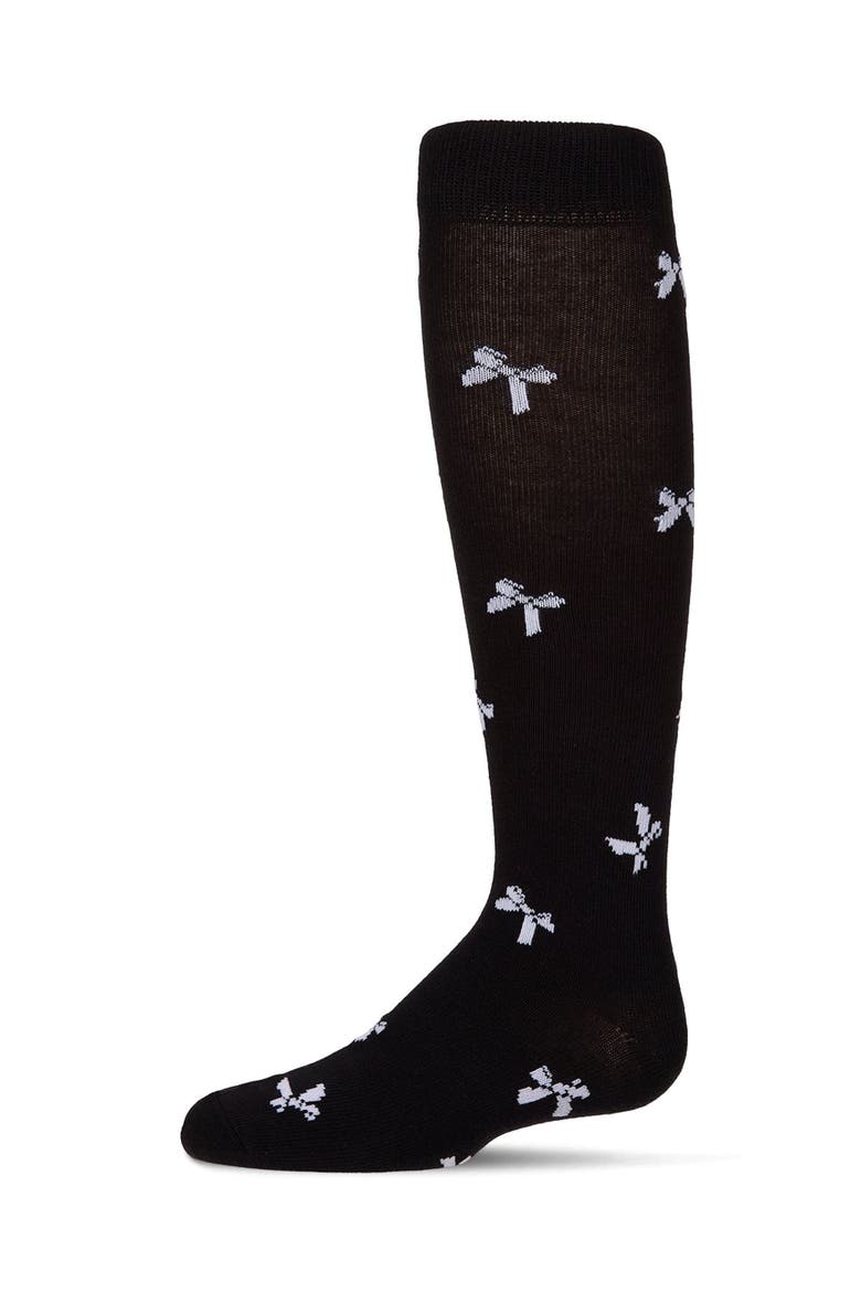 Multi-Bow Knee High Sock, Main, color, Black