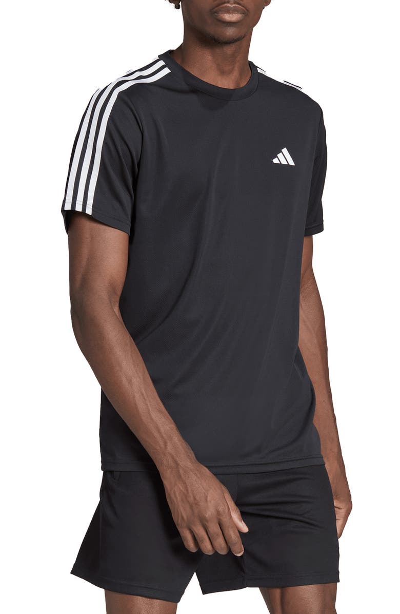 adidas Train Base 3-Stripe T-Shirt, Main, color,