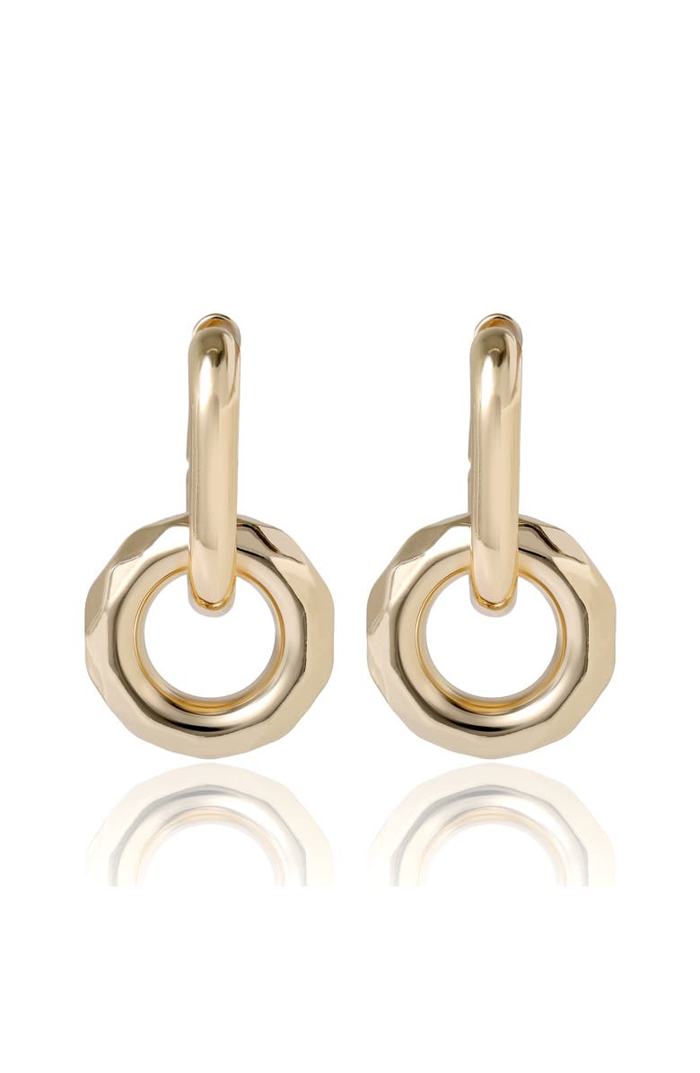 BCBG Gold Link Drop Earrings, Alternate, color, Gold