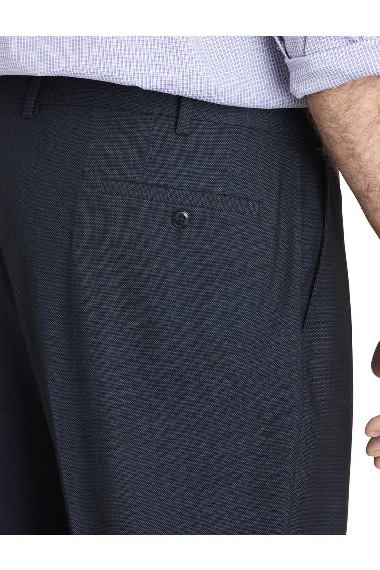 Big & Tall Birdseye Suit Pants, Alternate, color, NAVY