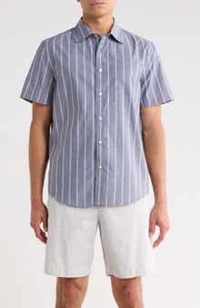 Nordstrom Cotton Poplin Short Sleeve Button-Up Shirt