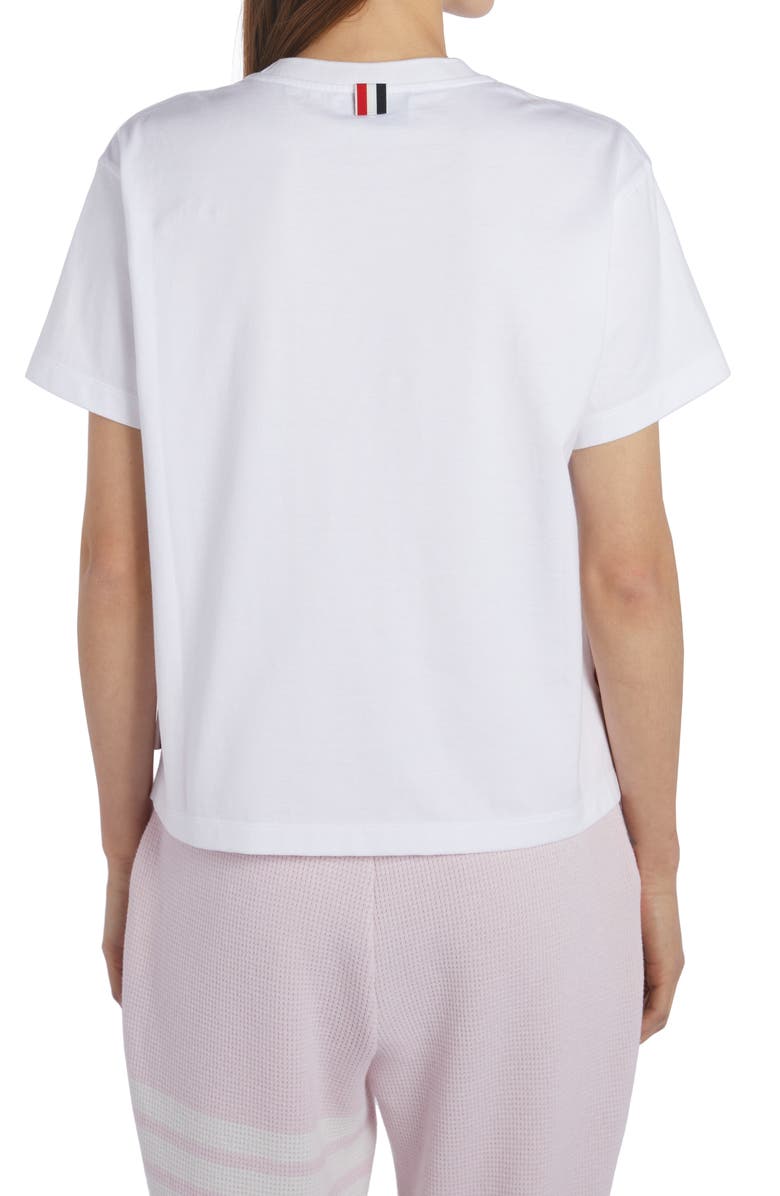 Thom Browne Medium Weight Cotton Jersey Boxy Pocket Tee, Alternate, color, White