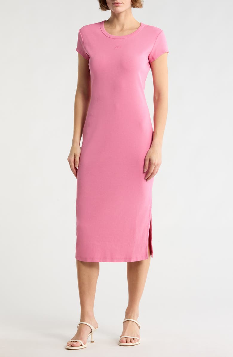 BOSS Orange Elira Short Sleeve Sheath Dress, Main, color, Open Prple