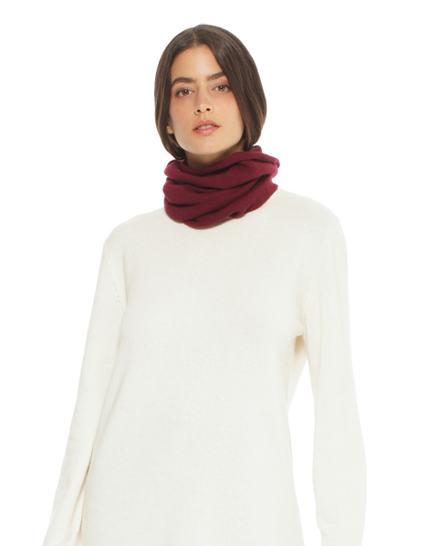Pure Cashmere Knit Collar Infinity Scarf