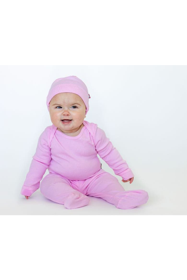 Baby Unisex Organic 100% Cotton Soft Footed Baby Pants, Alternate, color, Oatmeal