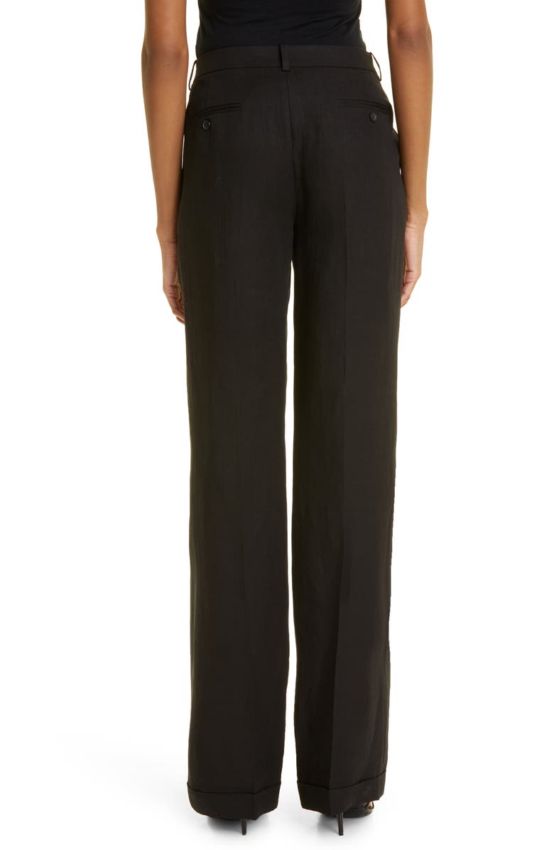Michael Kors Collection Carolyn Linen Straight Leg Pants, Alternate, color, 