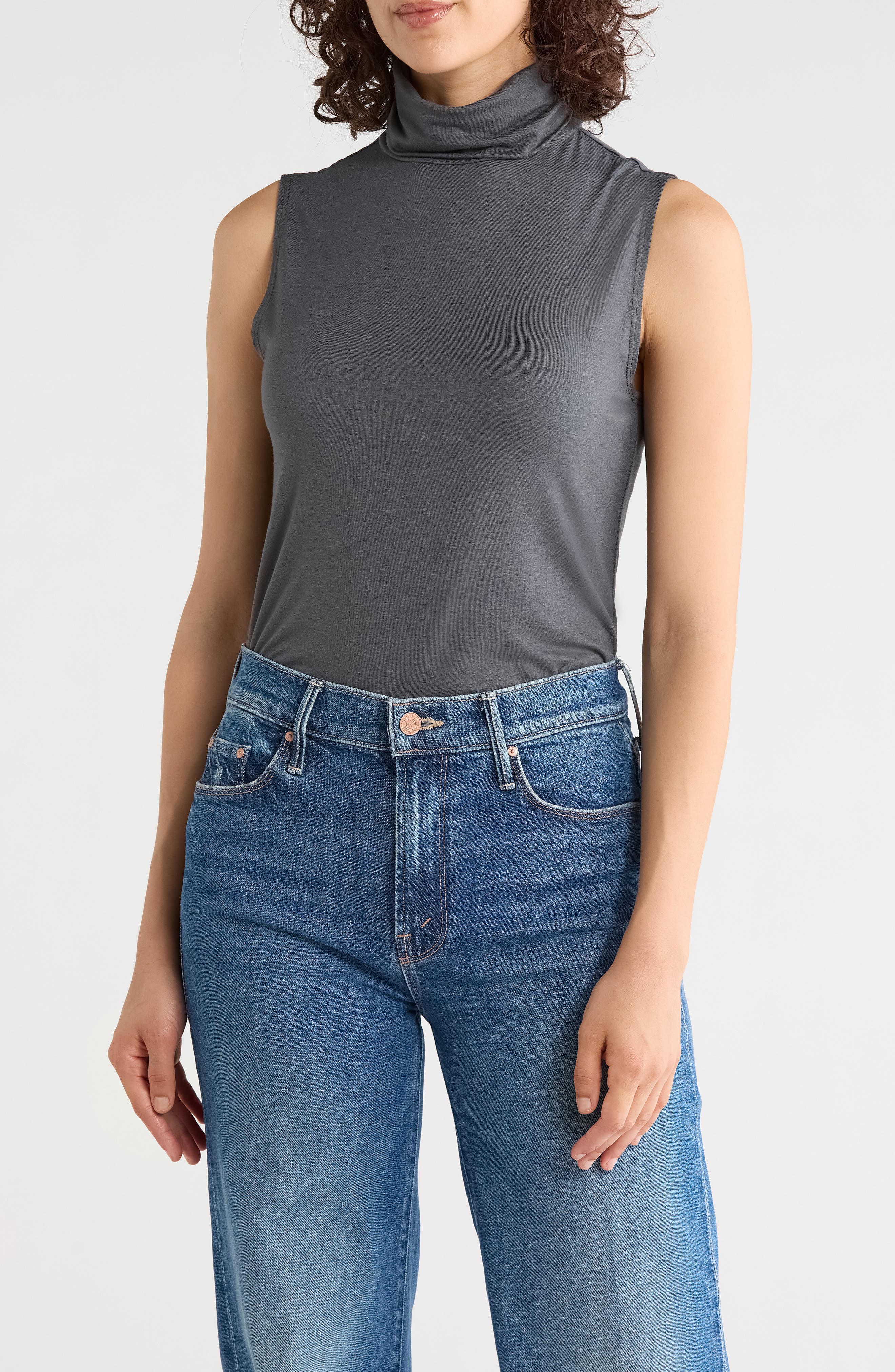 Ceci Sleeveless Turtleneck Shell