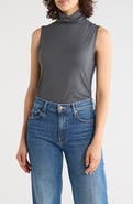 L'AGENCE Ceci Sleeveless Turtleneck Shell