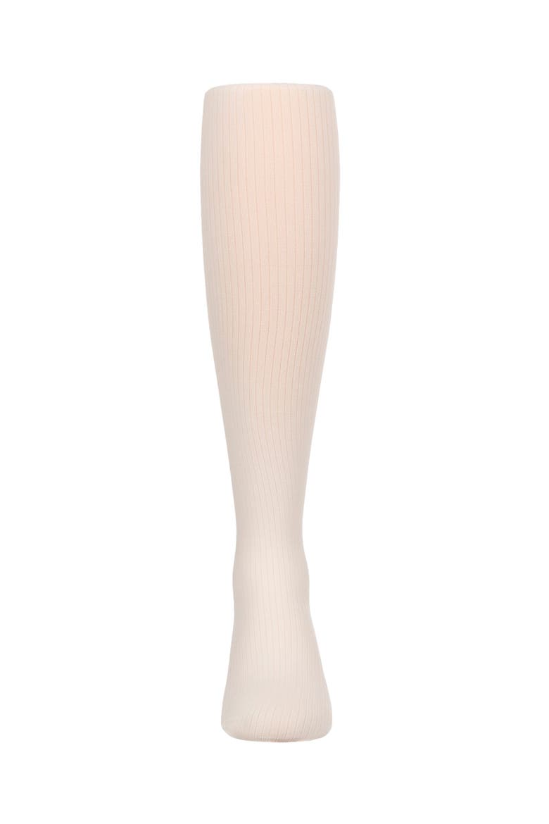 Opaque Fine Ribbed Nylon Tights, Alternate, color, Winter White