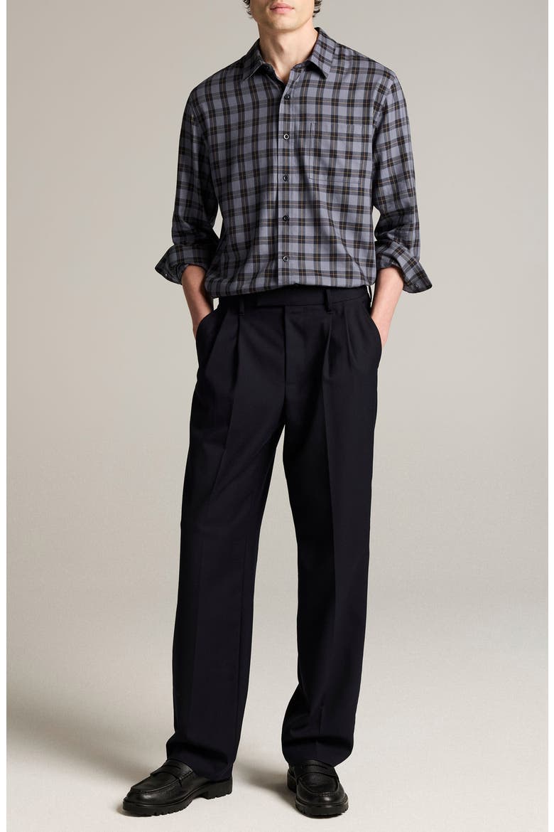 Allen Plaid Long Sleeve Button Up Shirt, Alternate, color, LATE EVENING COMBO