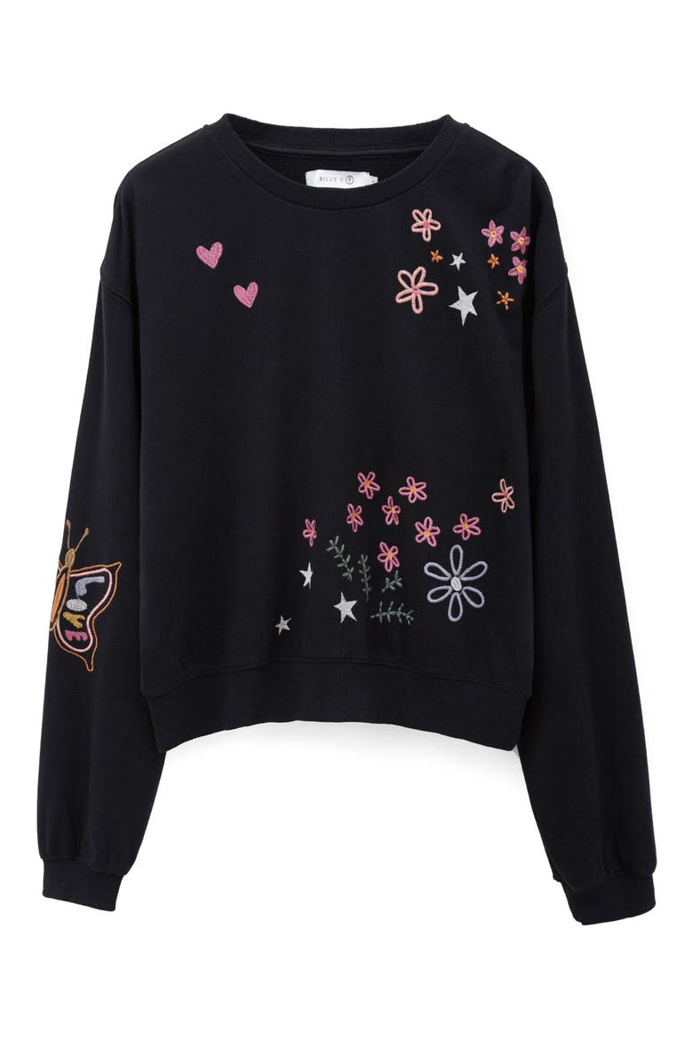 In Full Bloom Sweatshirt, Alternate, color, INK