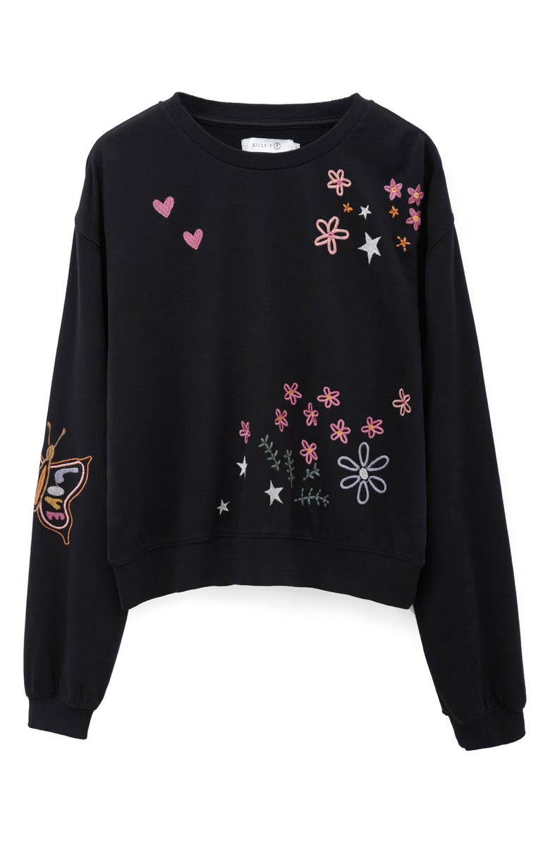 Billy T In Full Bloom Sweatshirt, Alternate, color, Ink