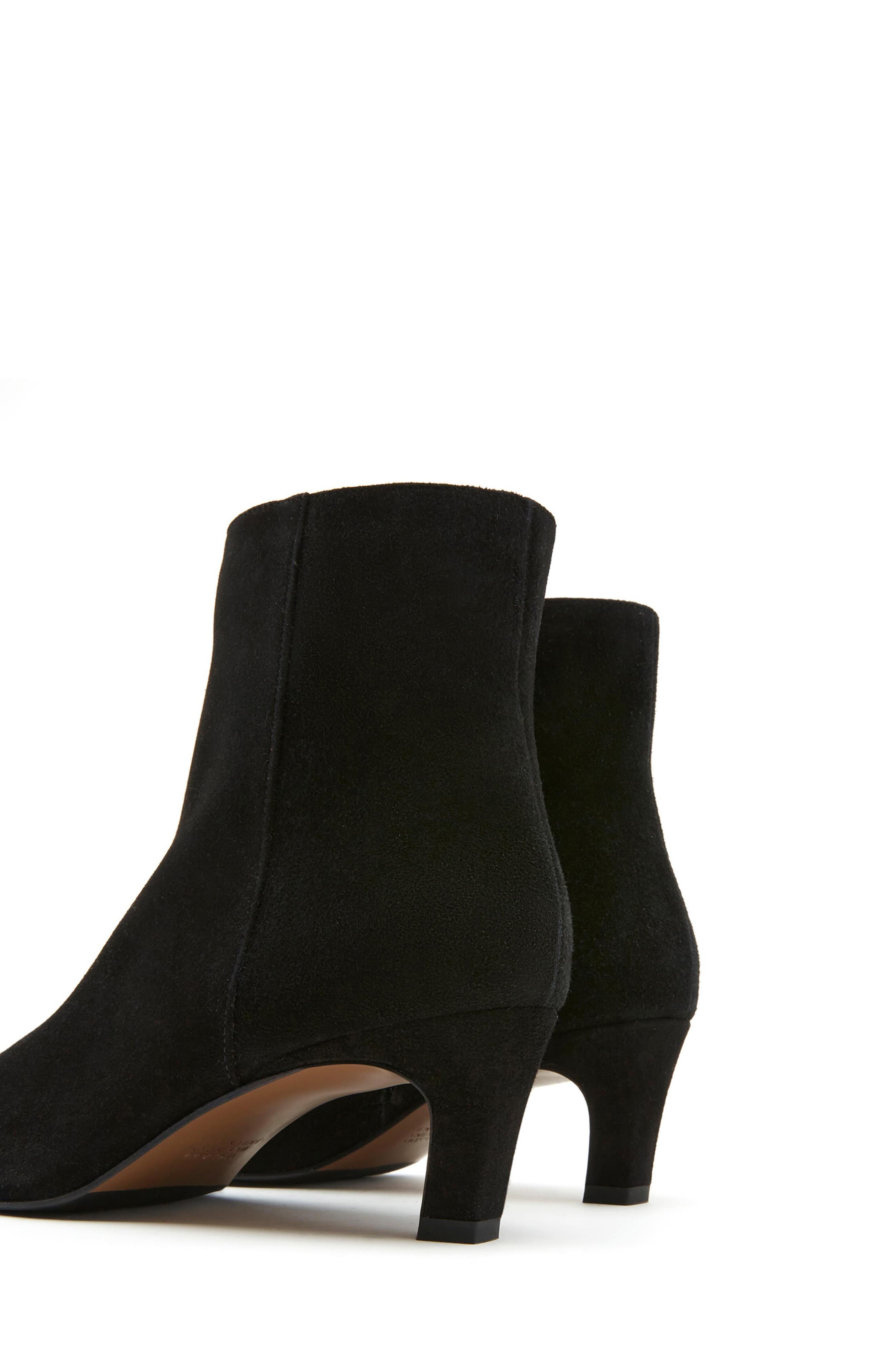 Bev Waterproof Leather Bootie, Alternate, color, BLACK SUEDE