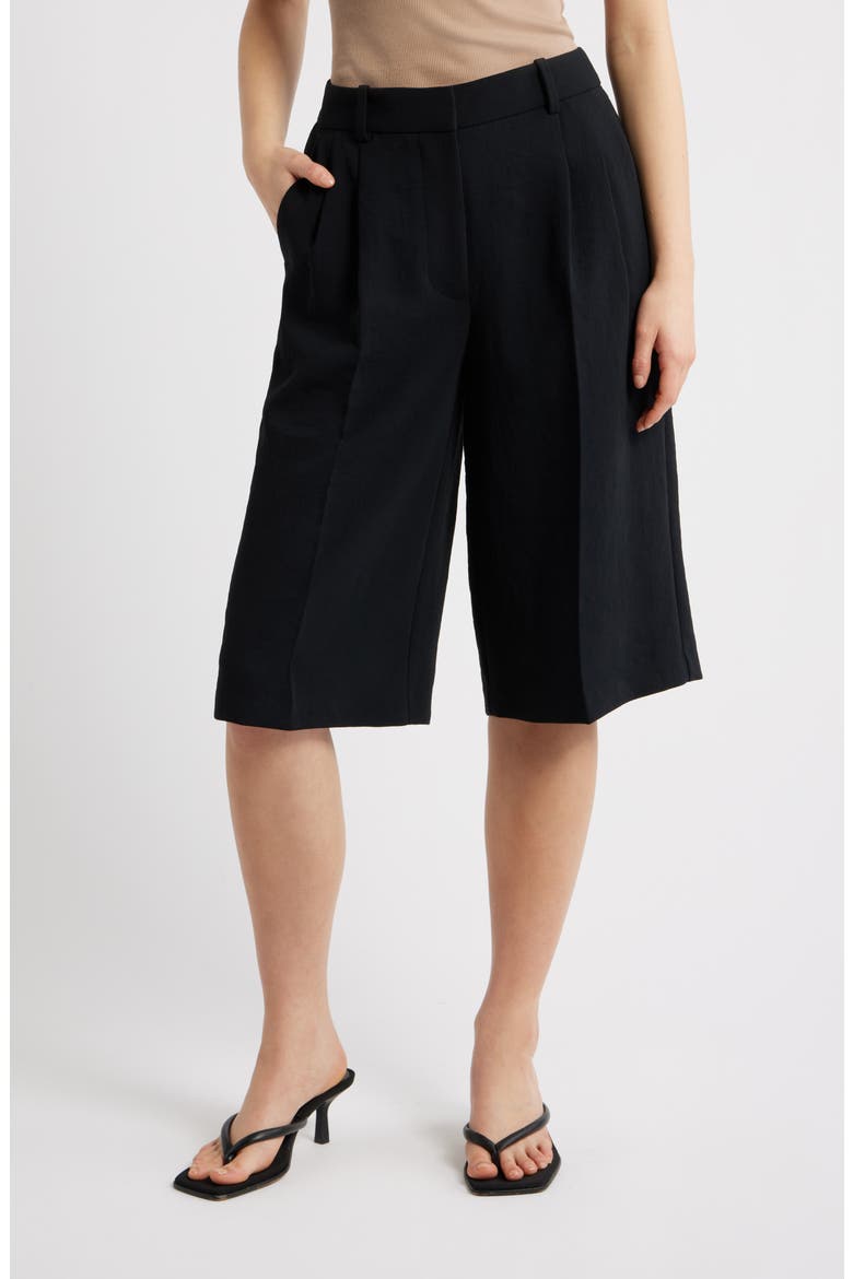 Curator Crepe Culottes, Main, color, BLACK