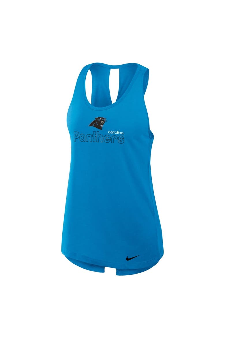 Women's Nike Blue Carolina Panthers  Crossback Performance Tank Top, Alternate, color, Blue