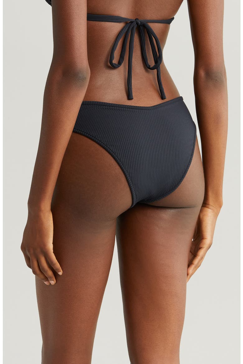 Lulu Rib Bikini Bottoms, Alternate, color, BLACK RIB