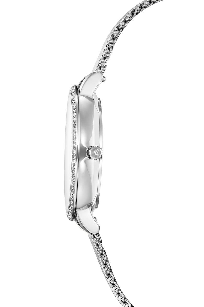 Clarica Mesh Strap Watch, 35mm, Alternate, color, SILVER
