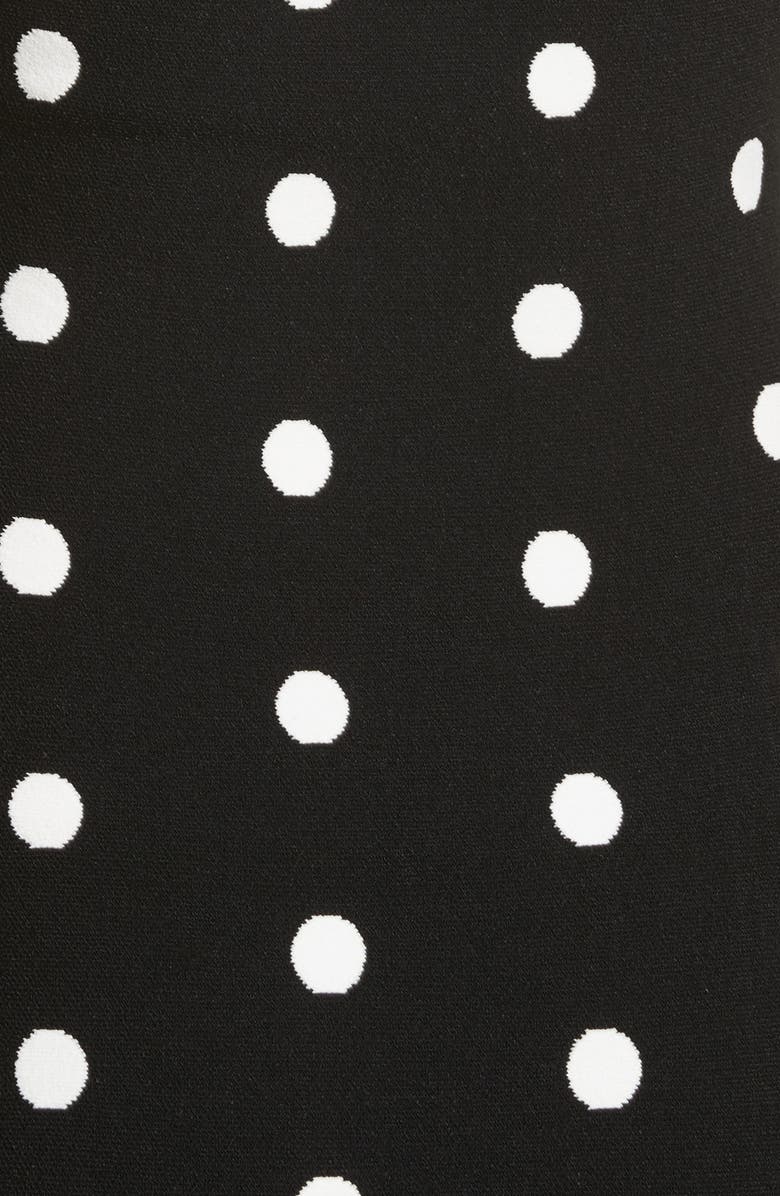 Milly Polka Dot Mermaid Dress, Alternate, color, Black/ White