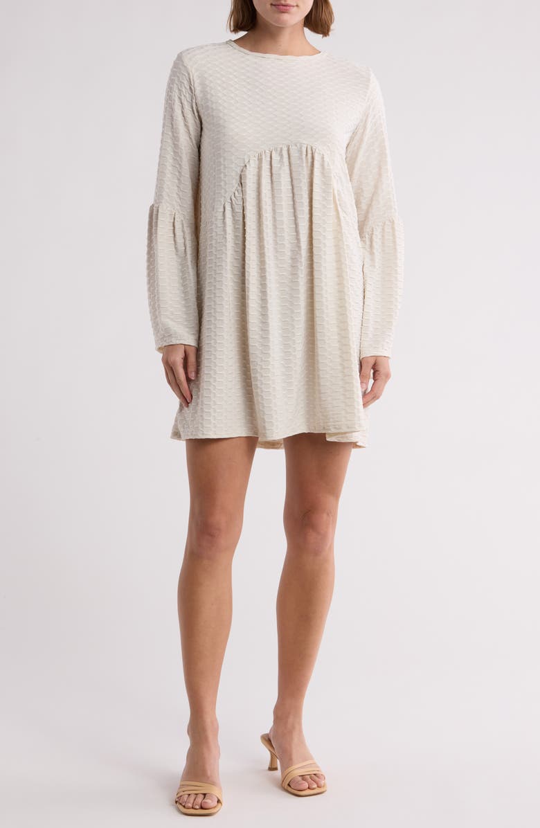 GO COUTURE Bell Sleeve Swing Dress, Main, color, Ivory