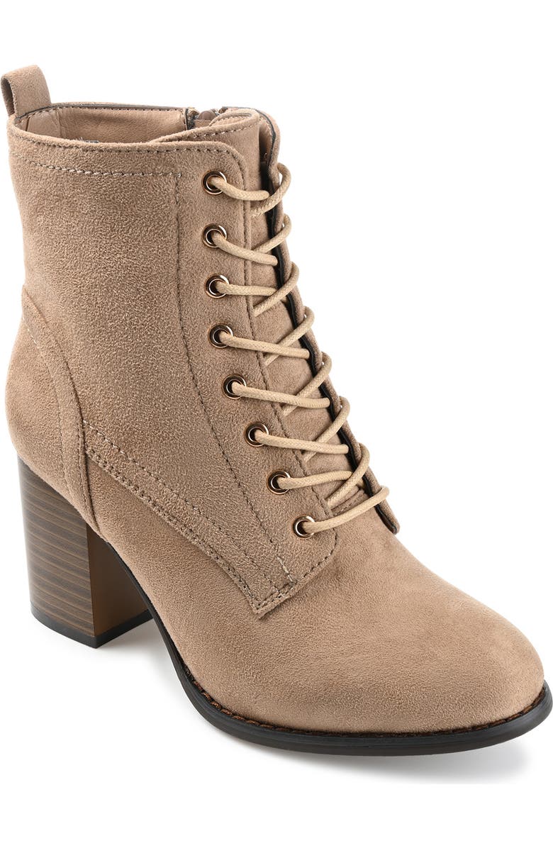 Journee Collection JOURNEE Baylor Lace-Up Boot, Main, color, Taupe