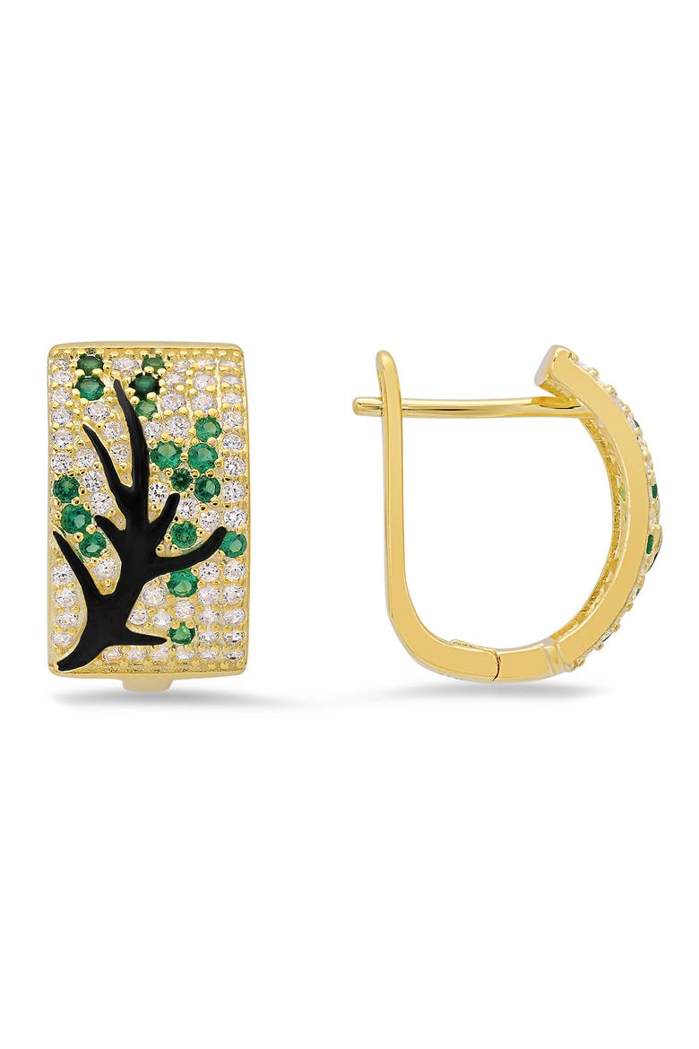 Tree Of Life Hoop Earrings, Main, color, GOLD