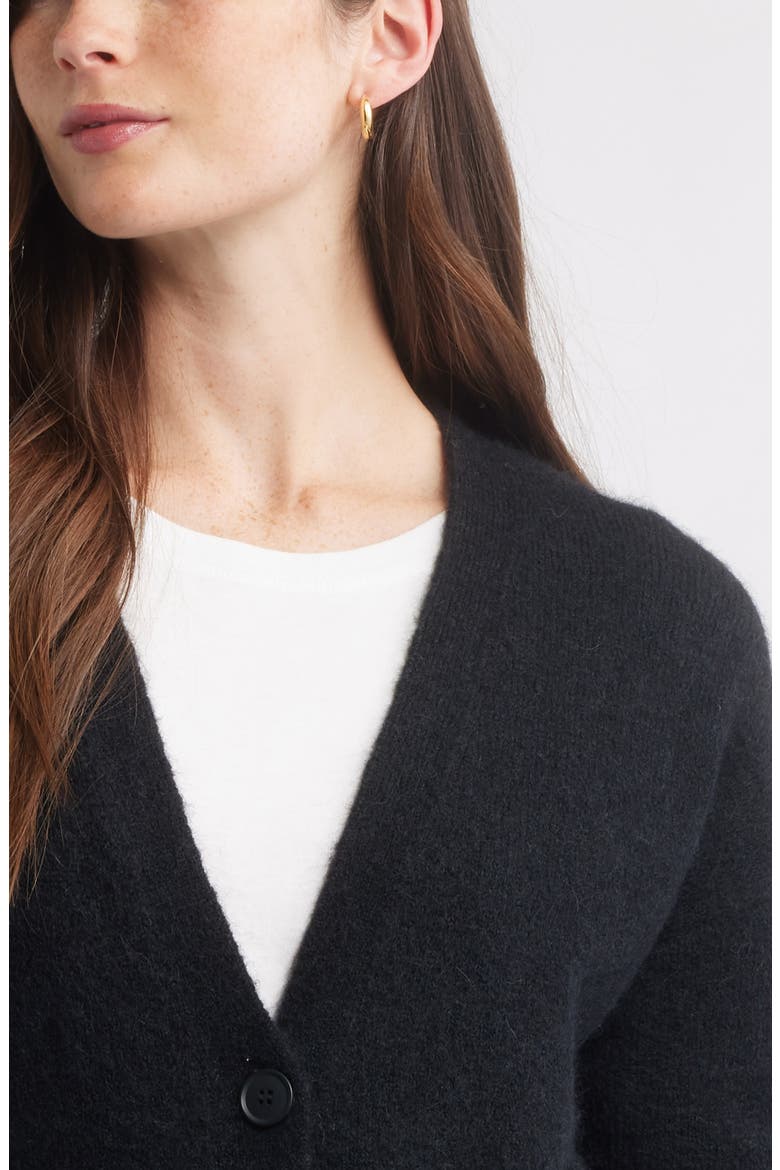 Alpaca Blend Cardigan, Alternate, color, BLACK