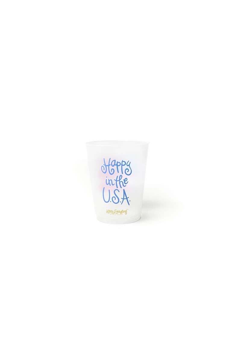 Flag Frosted Cups Set of 10, Alternate, color, Red
