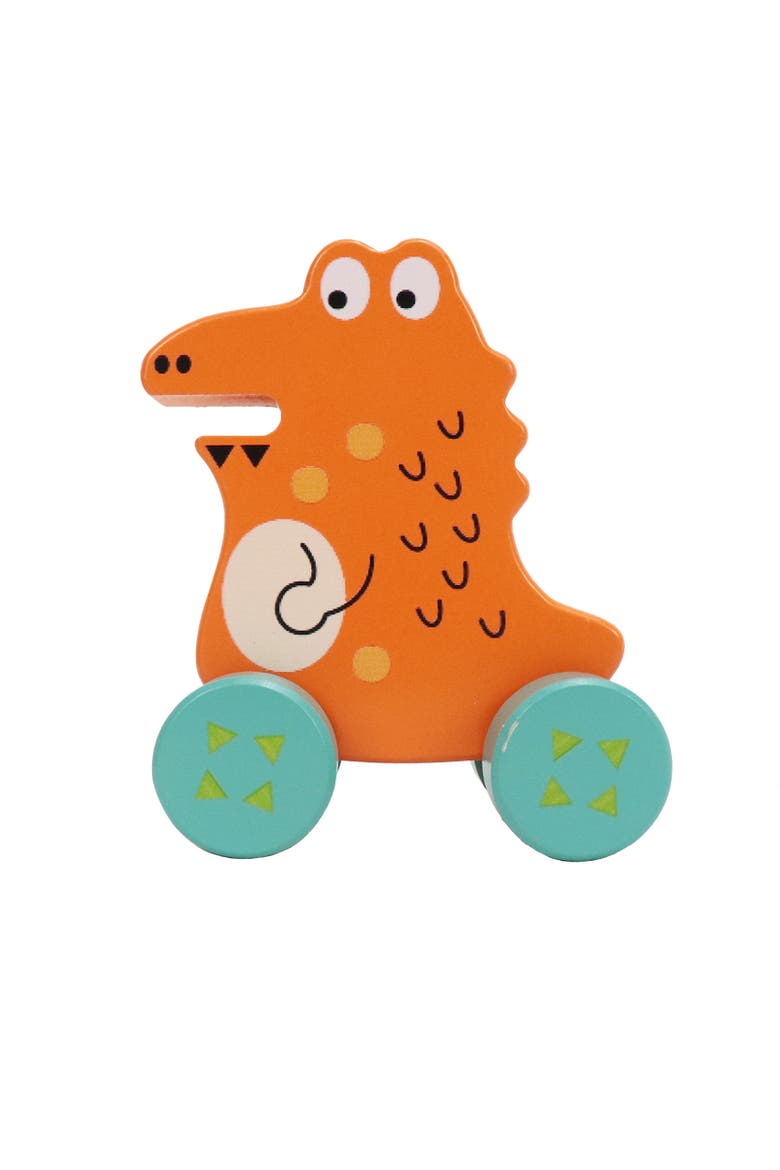 Wooden Little Schappi Alligator Vehicle Toy, Main, color, Orange