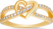 Queen Jewels Sterling Silver Heart Cubic Zirconia Ring