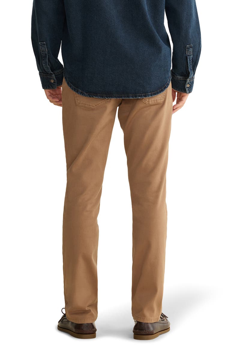 AMS Slim Fit Twill Pants, Alternate, color, SADDLE BROWN