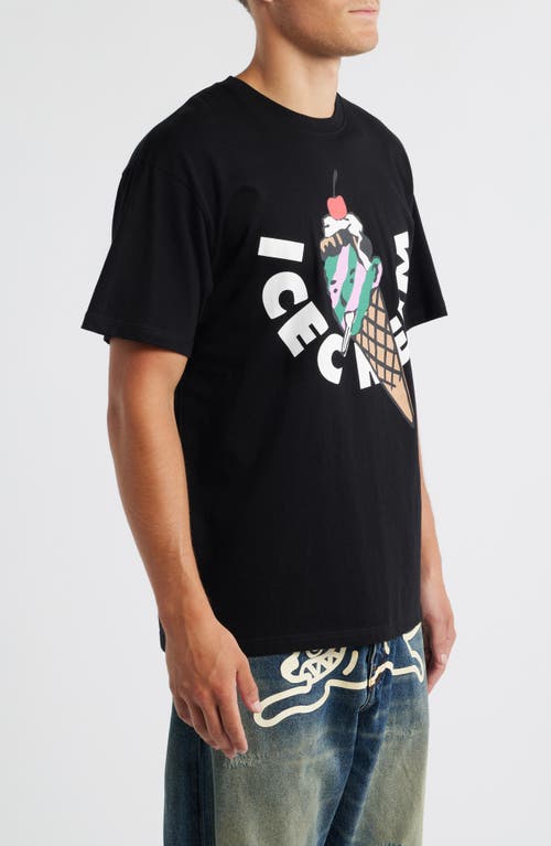 Icecream Spoonful Graphic T-shirt In Black