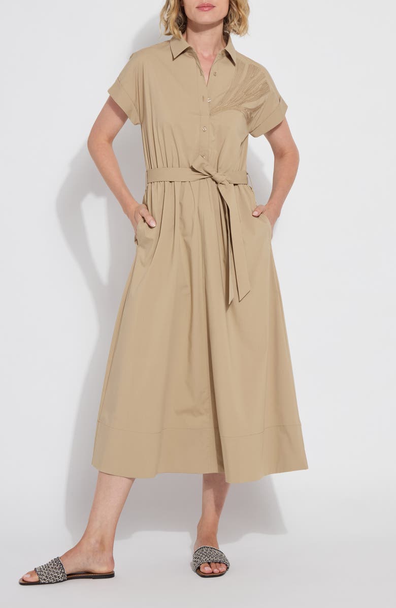Lysse Thalassa Tie Waist Shirtdress, Alternate, color, 