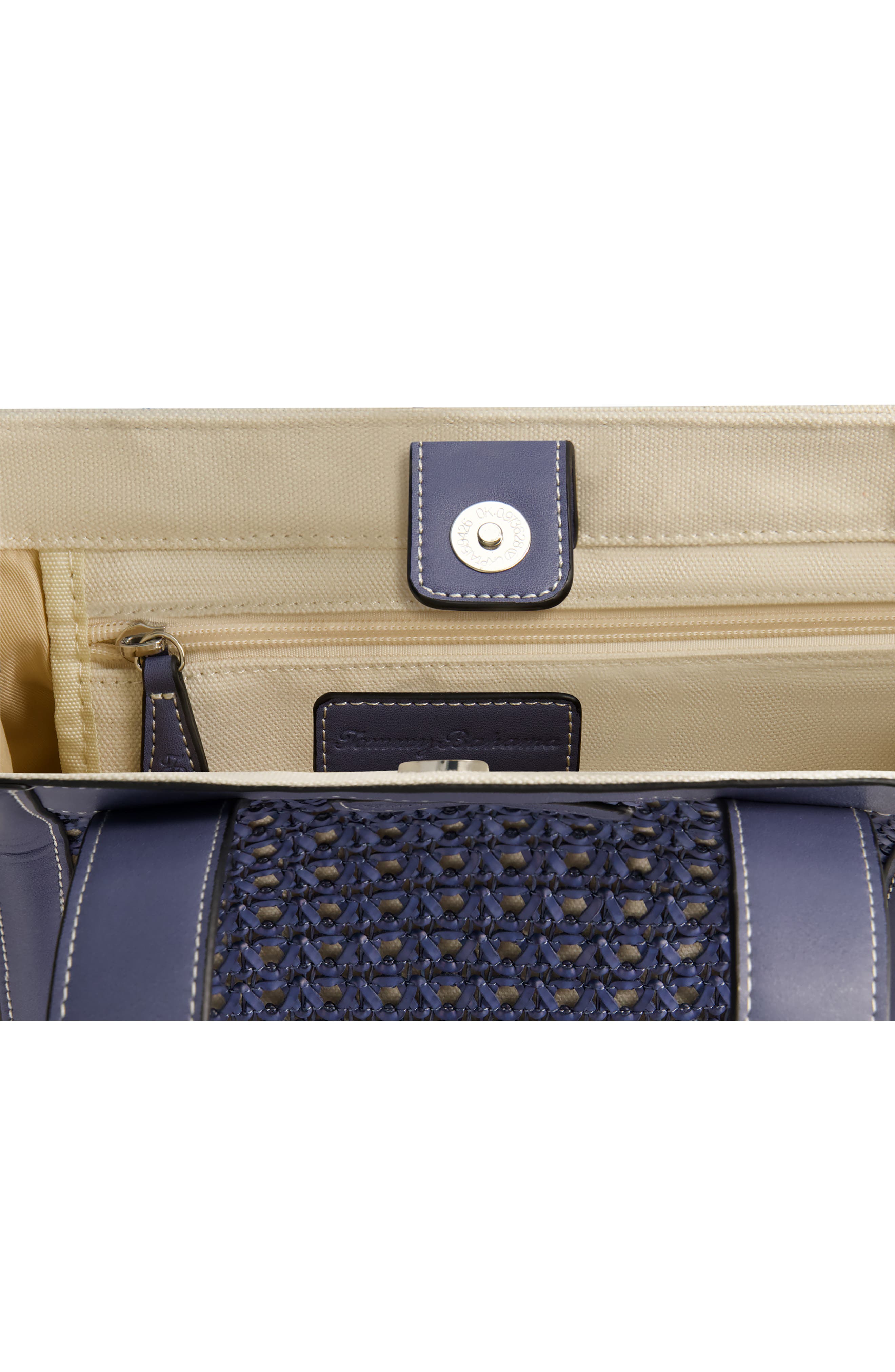 Tommy Bahama Woven Medium Tote Bag, Alternate, color, Blue