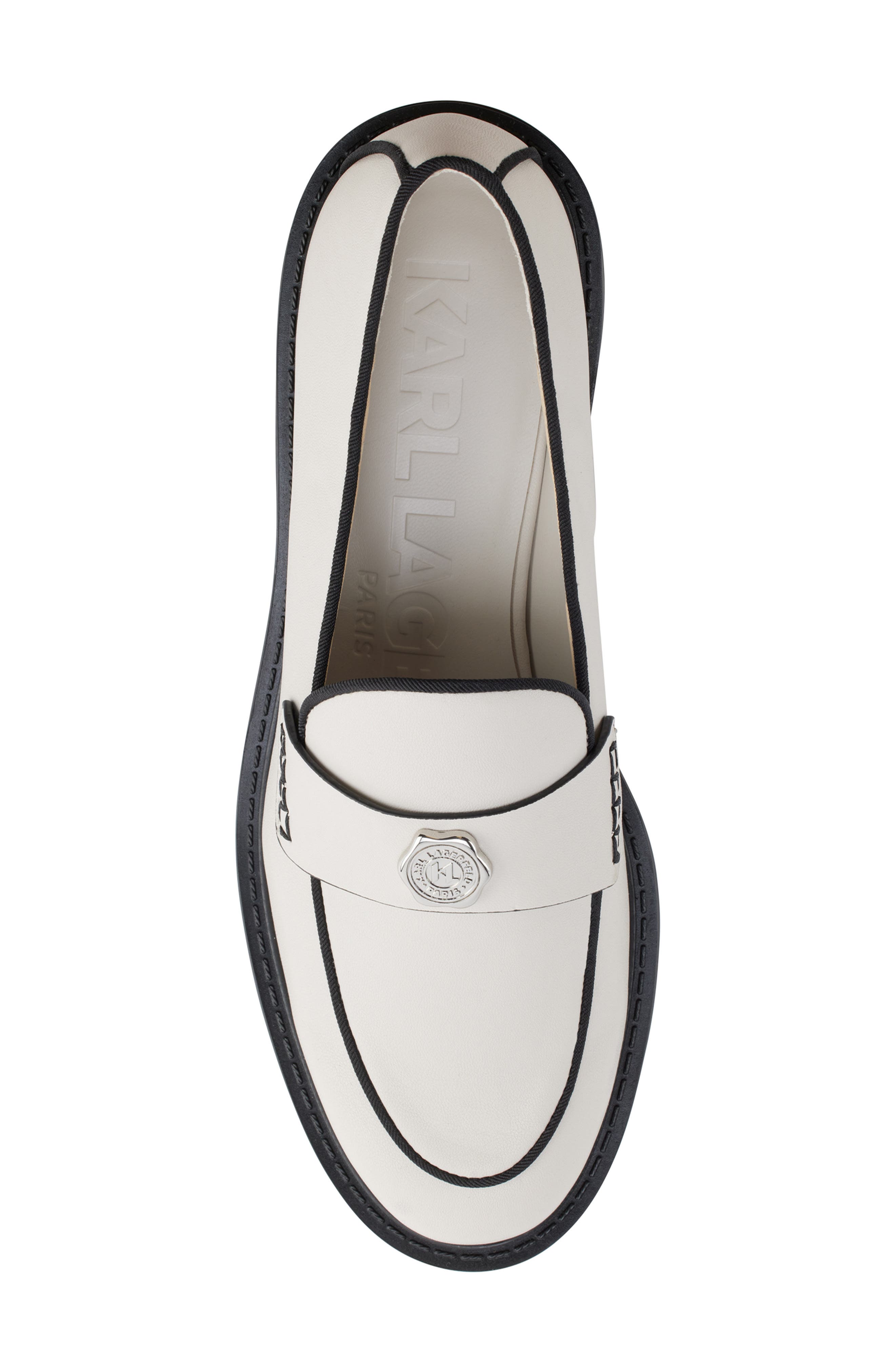 KARL LAGERFELD PARIS Rylin Loafer, Alternate, color, Soft White