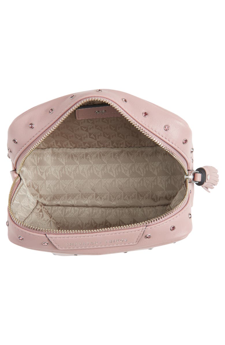 Anya Hindmarch Important Things Crystal Embellished Leather Pouch, Alternate, color, Rose
