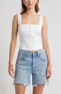 Open Edit Pintuck Bustier Top
