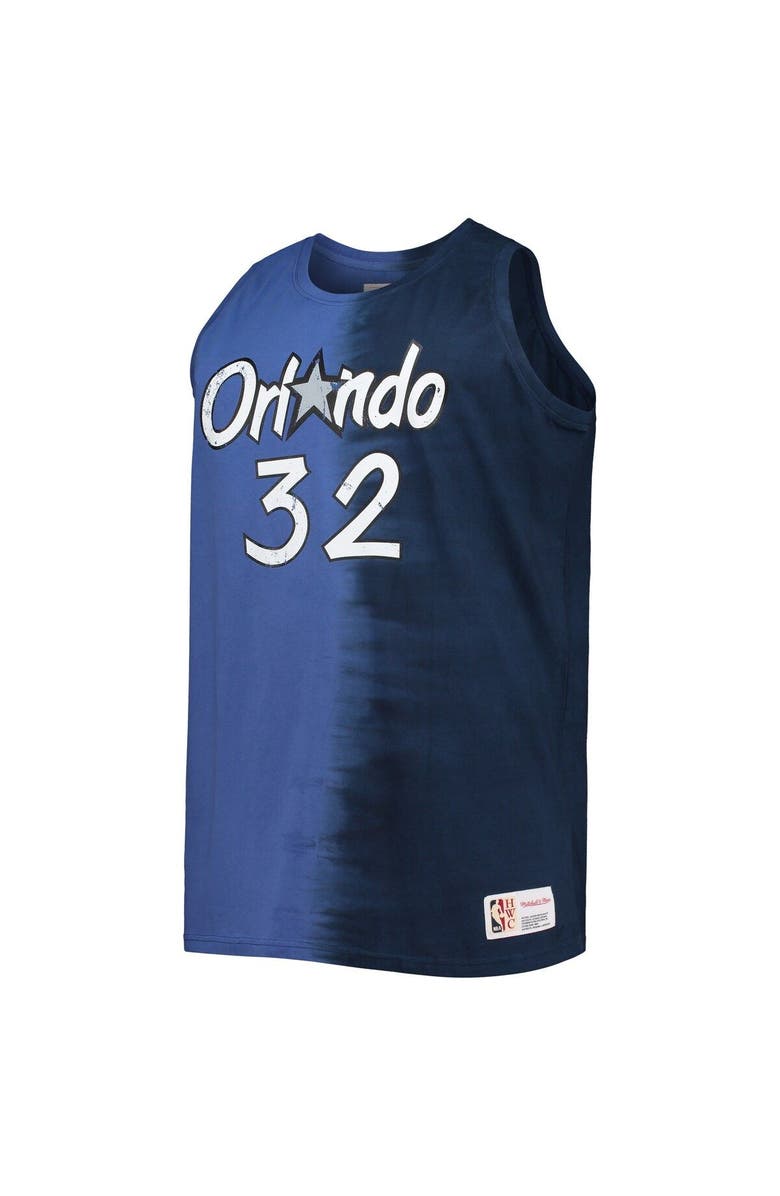Mitchell & Ness Men's Mitchell & Ness Shaquille O'Neal Blue/Navy Orlando Magic Big & Tall Profile Tie-Dye Player Tank Top, Alternate, color,