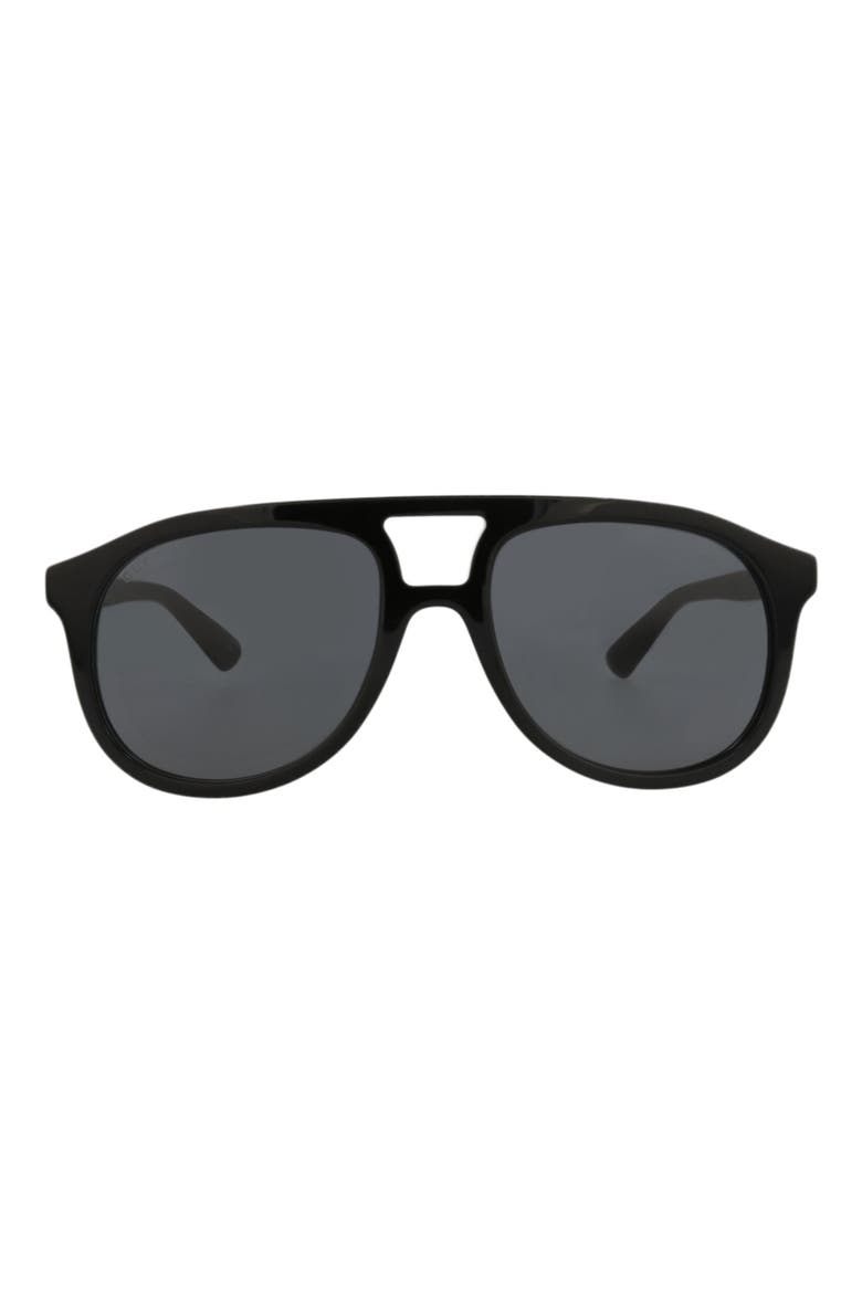 54mm Aviator Sunglasses, Main, color, BLACK BLACK GREY