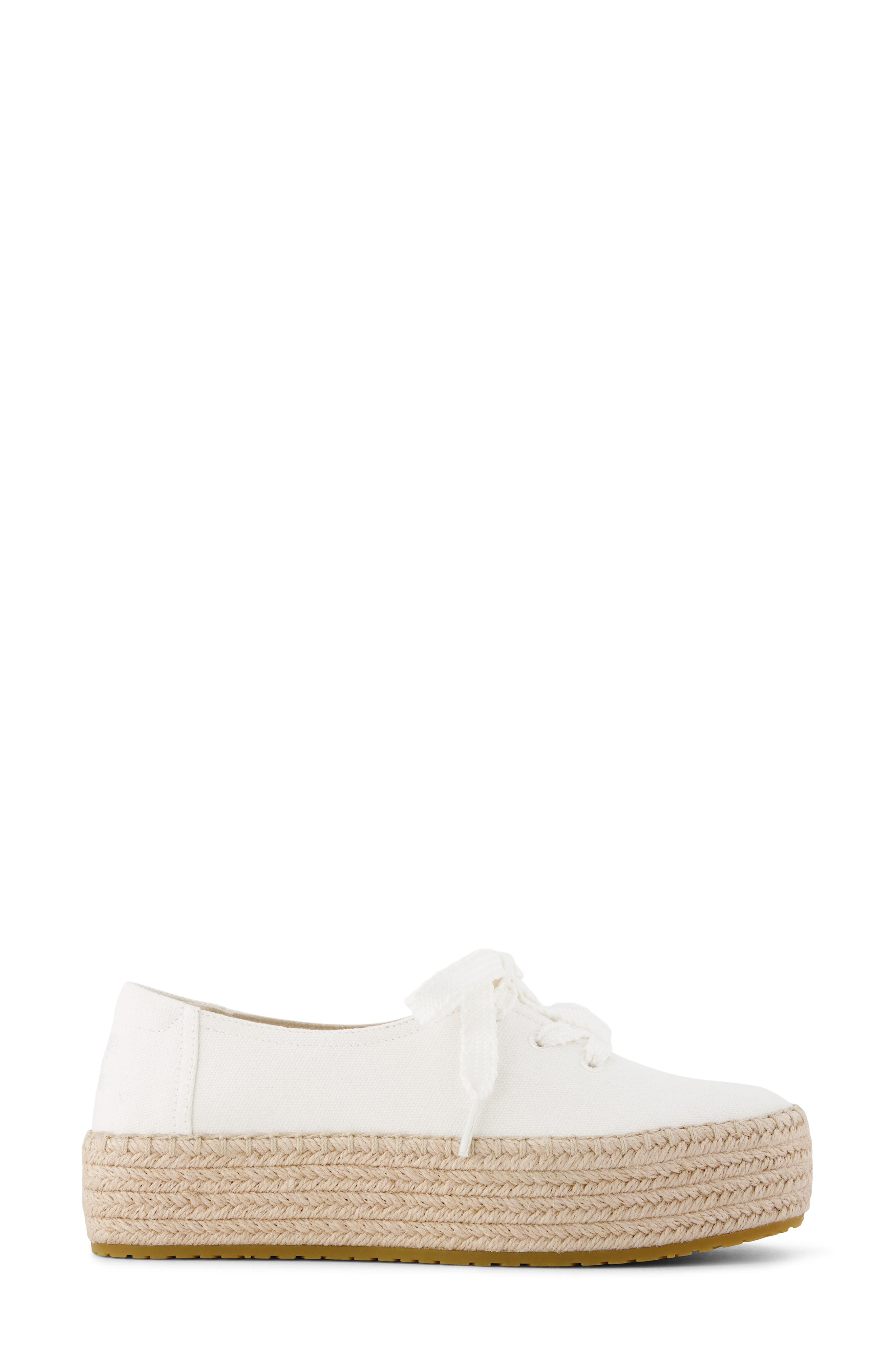 Valencia Lace-Up Platform Espadrille, Alternate, color, WHITE