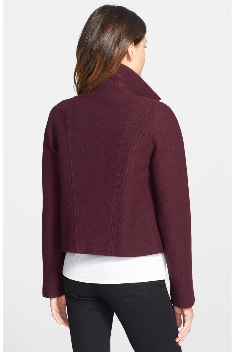 'Ariel' Boiled Wool Jacket, Alternate, color, PURPLE EGGPLANT