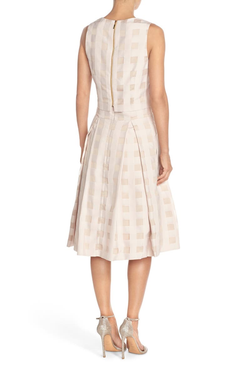 Check Satin Two-Piece Dress, Alternate, color, BLUSH