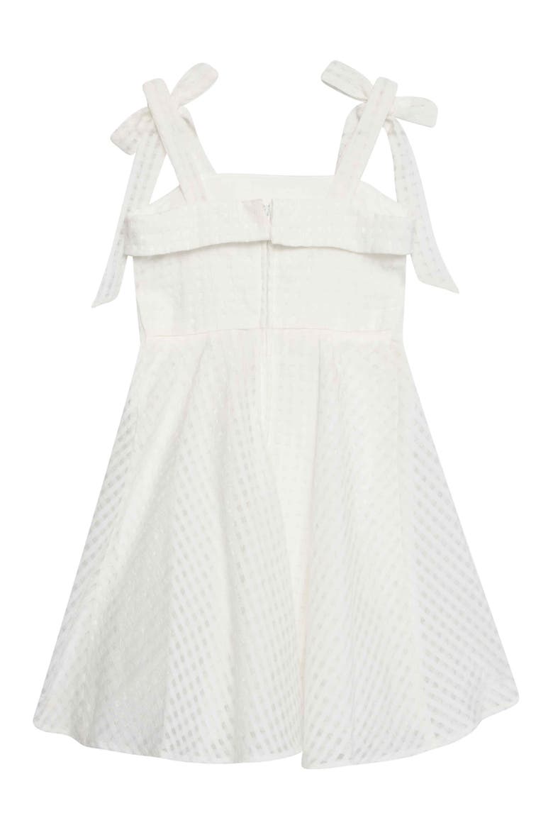 Kids' Tie Shoulder Chiffon Dress, Alternate, color, OFF WHITE