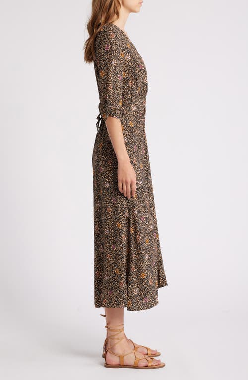 SESSUN SESSÙN NYLIA PRINT RUCHED MAXI DRESS