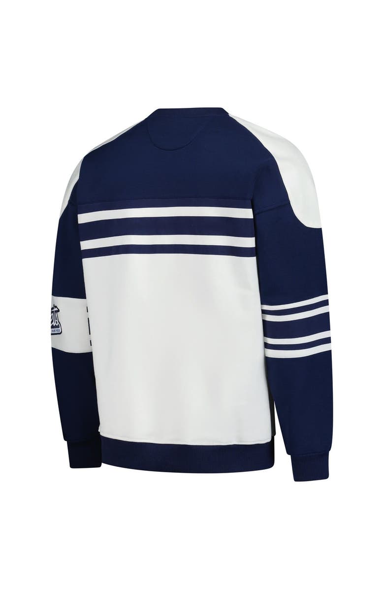 STARTER Men's Starter White Winnipeg Jets Defense Fleece Crewneck Pullover Sweatshirt, Alternate, color, White