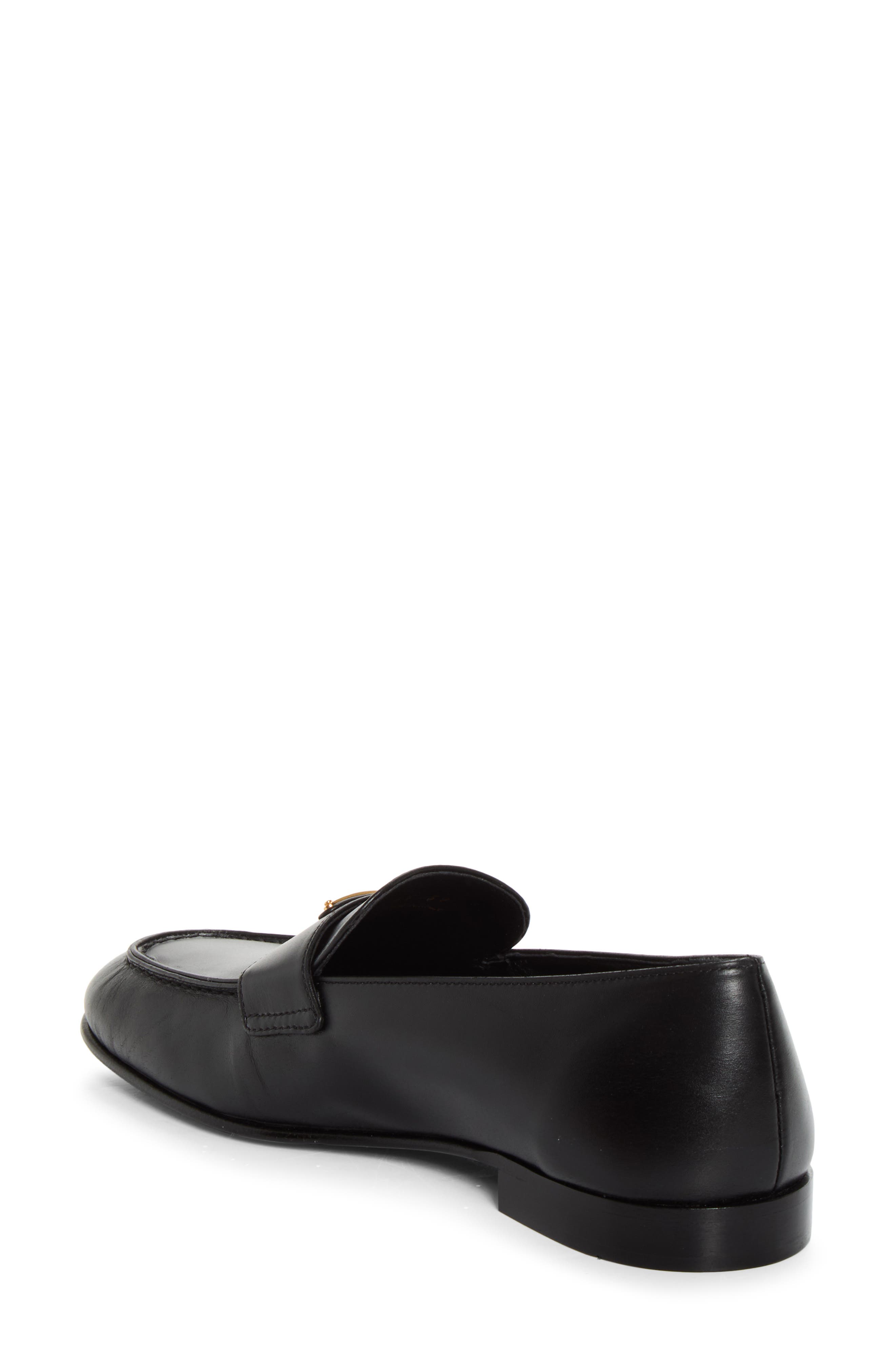 Logo Leather Loafer, Alternate, color, NERO