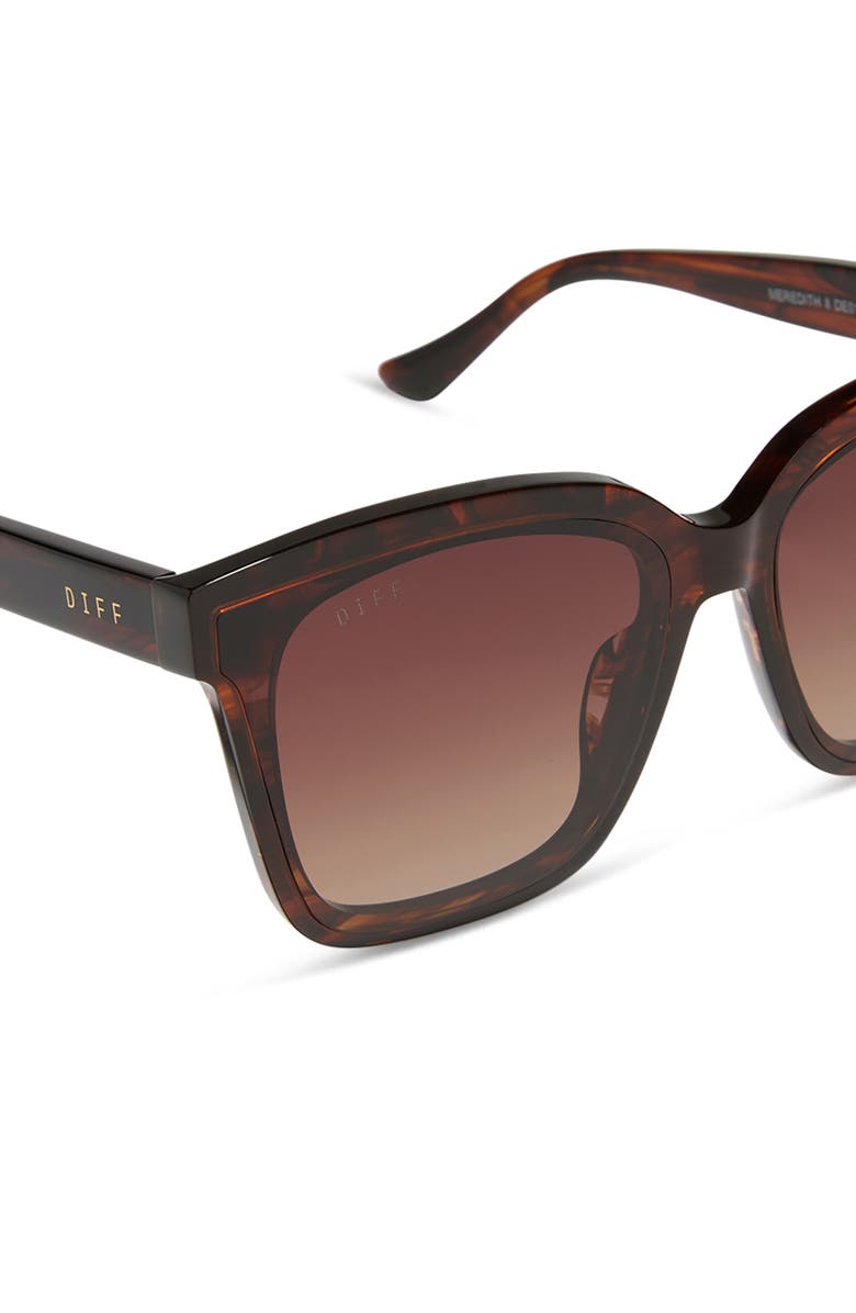 DIFF Meredith II 59mm Square Sunglasses, Alternate, color, Sequoia Tortoise / Brown