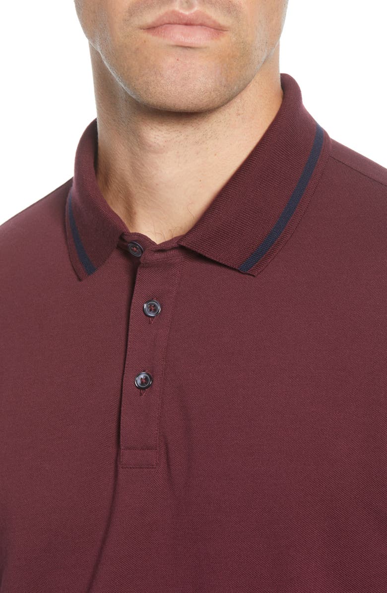 Bonobos Slim Fit Long Sleeve Superfine Piqué Polo, Alternate, color,