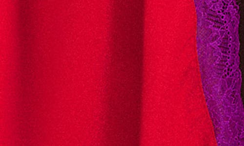Savage X Fenty Fire Desire Lace Robe In Timeless Red